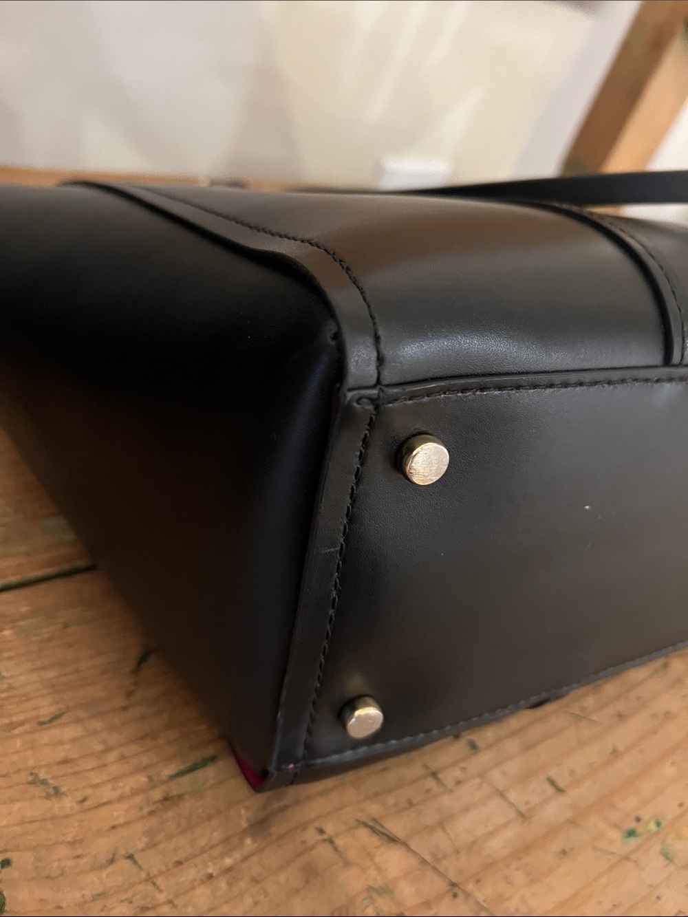 kate spade Black Tote with Pink Trim and Handles - Picture 6 of 10